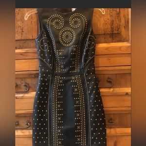 VERSACE FOR H & M LIMITED EDITION LEATHER STUDDED DRESS NEW W/ TAGS
